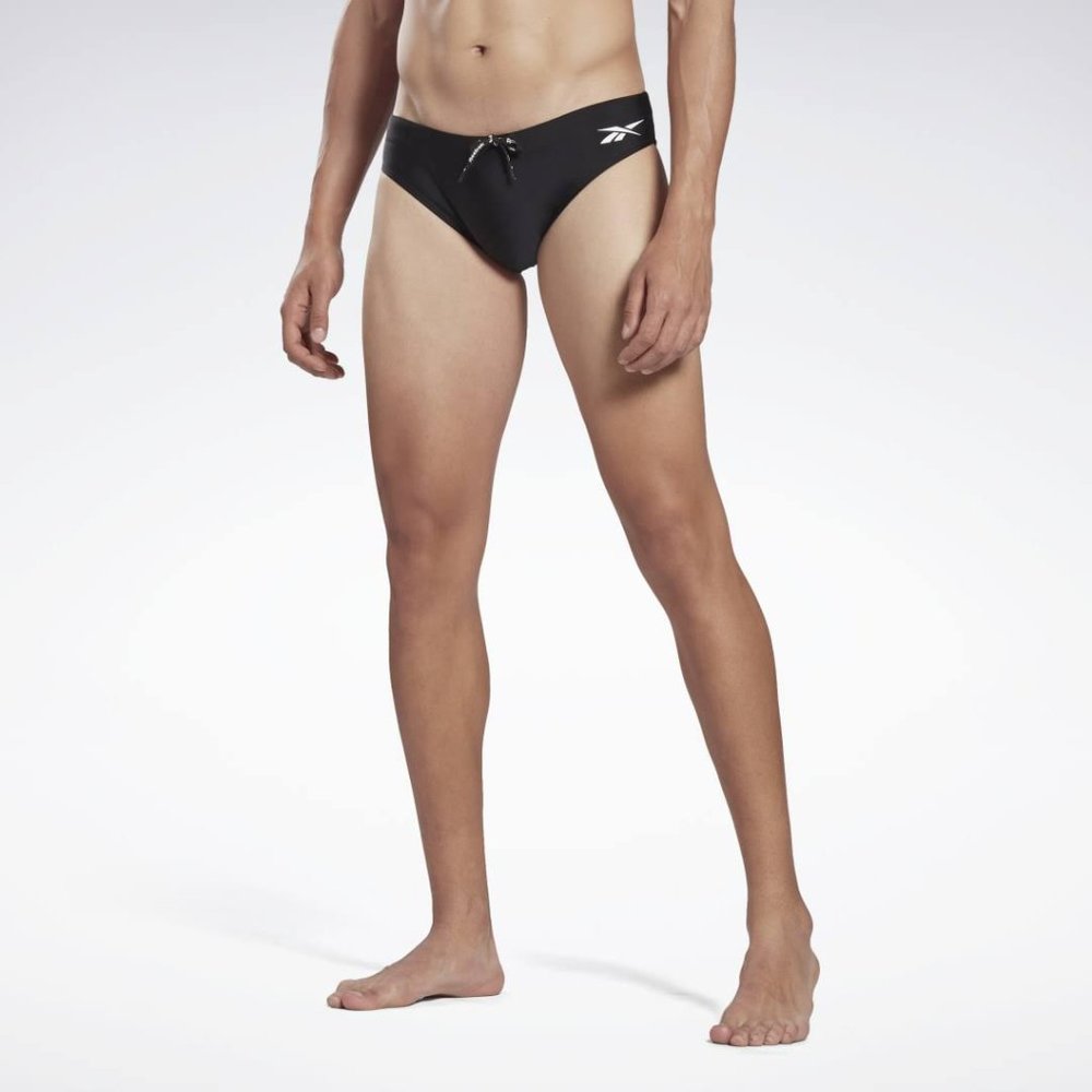 Reebok Men's Swimwear Tech Knit Swim Black Size Large - Picture 2 of 14
